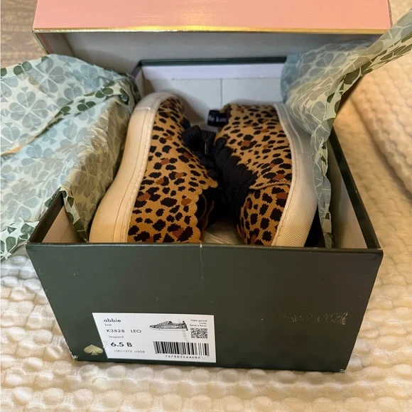 Kate Spade Leopard Print Sneakers with Black Accents - Picture 6 of 6